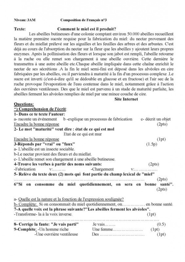 نموذج   1 لاختبار الثلاثي الثالث في اللغة الفرنسية 3 متوسط   267805